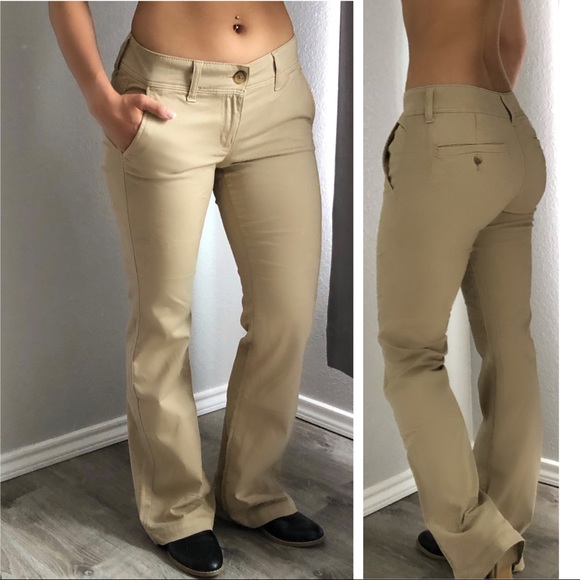 Aeo Kick Boot Khaki Pant 